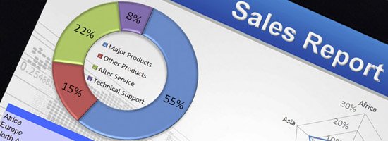 sales report on tablet