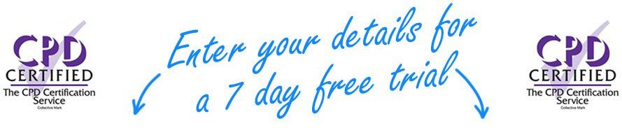 CPD certification service and Enter your details for a free trial